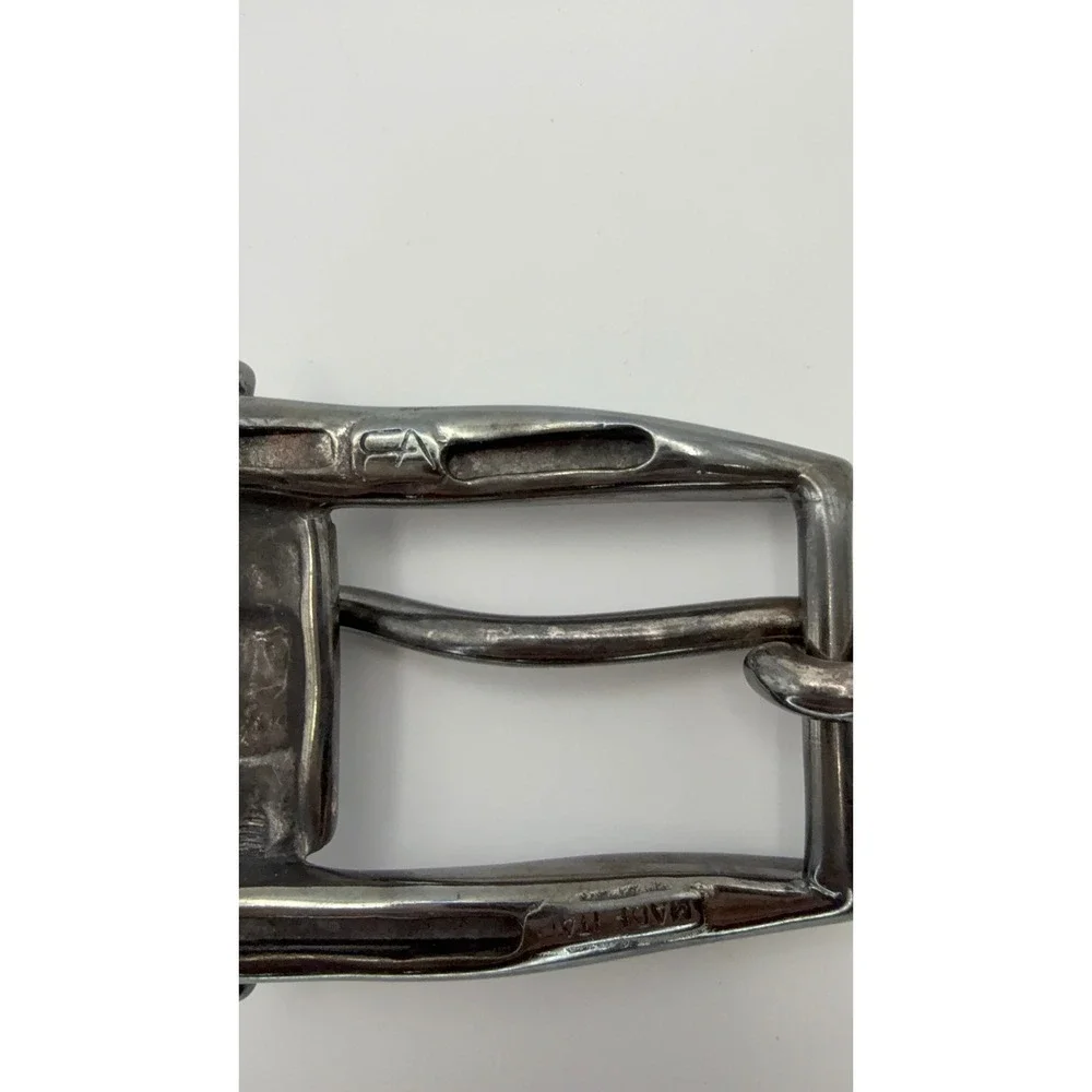 Vintage Emporio Armani Belt Buckle Gunmetal Rhinestone  Made in Italy